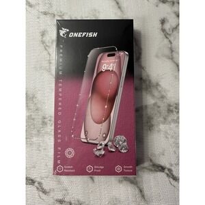 Onefish Premium Tempered Glass Film screen protectors for the iPhone 15